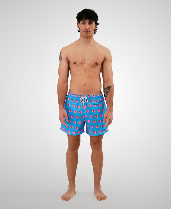 Man light fabric swim shorts
