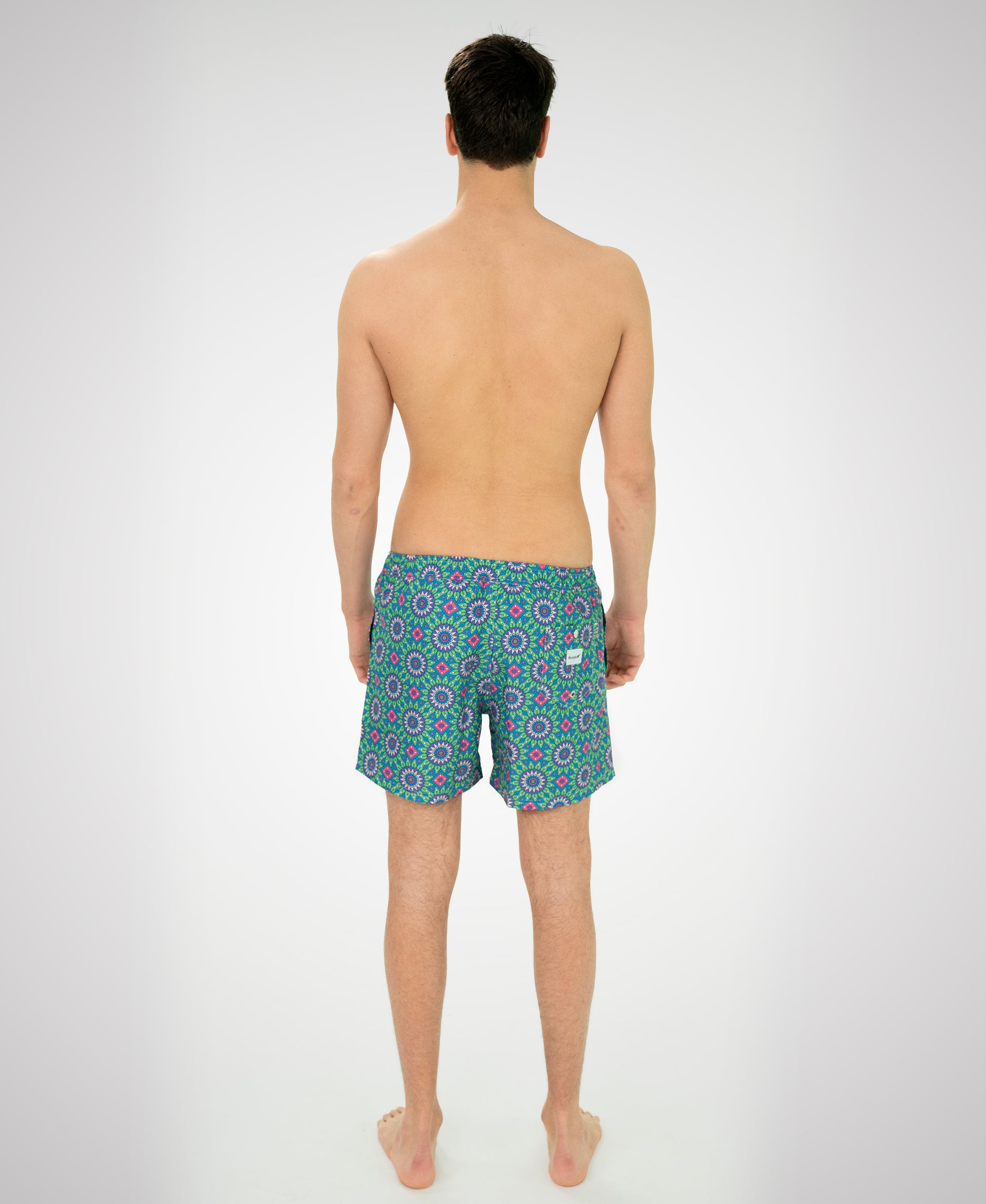 Costume da bagno uomo - Kaleidoscope Verde – Recreate Costume da bagno uomo - Kaleidoscope Verde – Recreate